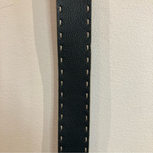 FOSSIL Leather White  Stitching Classic Vintage Look and Feel Belt - Picture 3 of 15